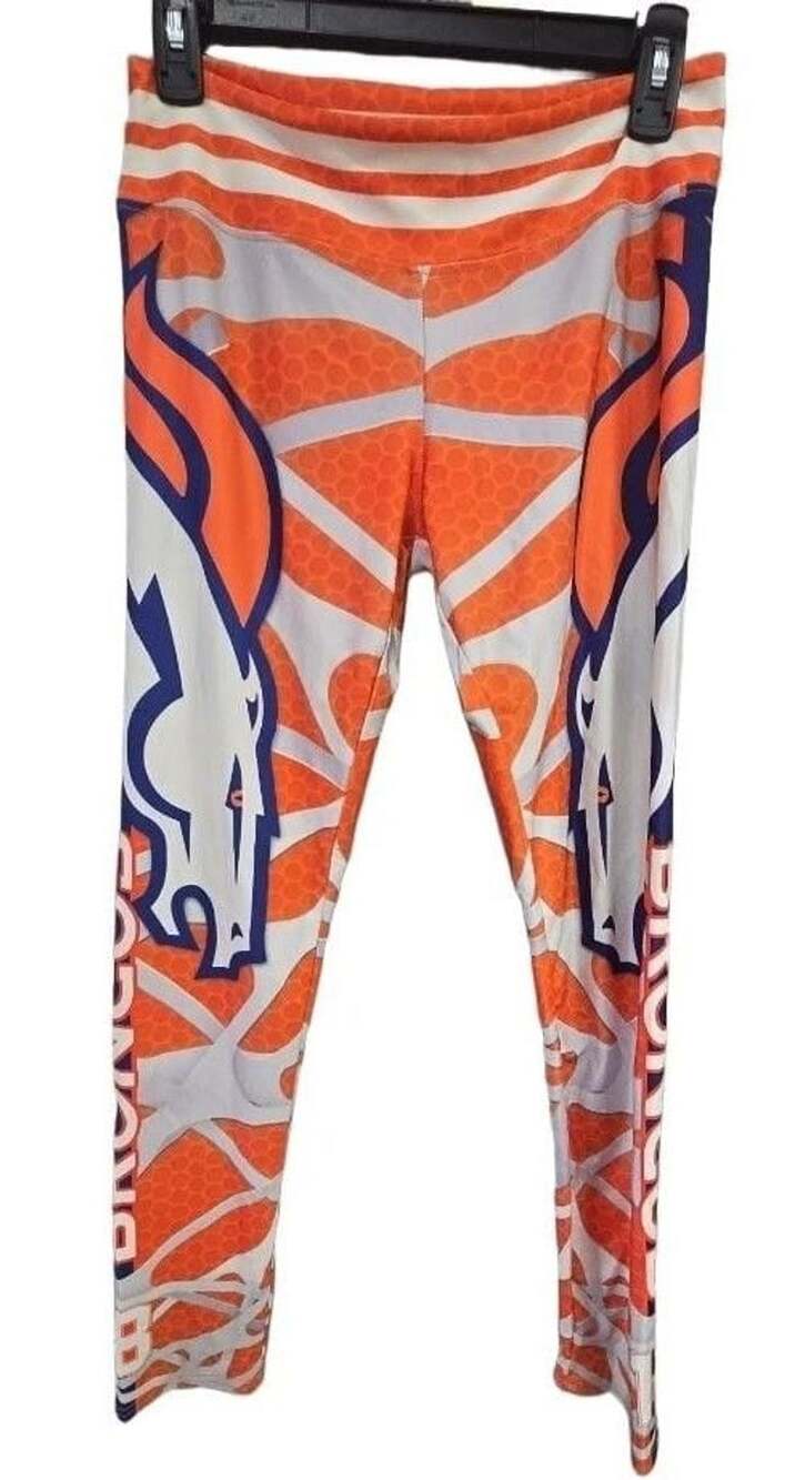 NFL Denver Broncos Leggings Orange Blue Abstract Logo